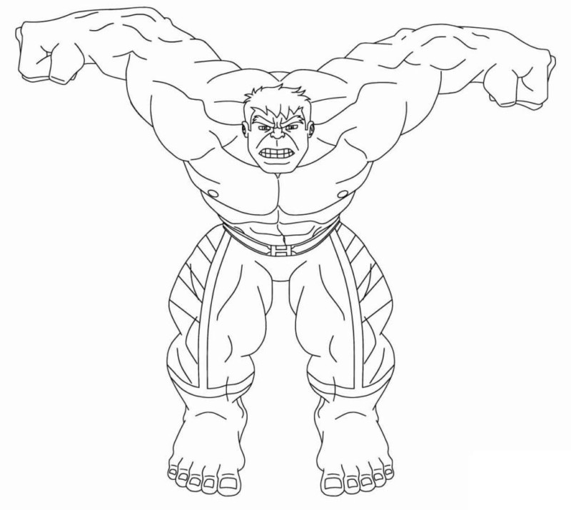 Imprimir Para Colorir E Pintar O Desenho Hulk