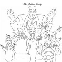 Desenhos para colorir de A familia adams