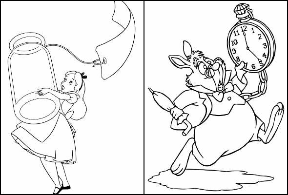 Imprimir desenho Alice no país das maravilhas