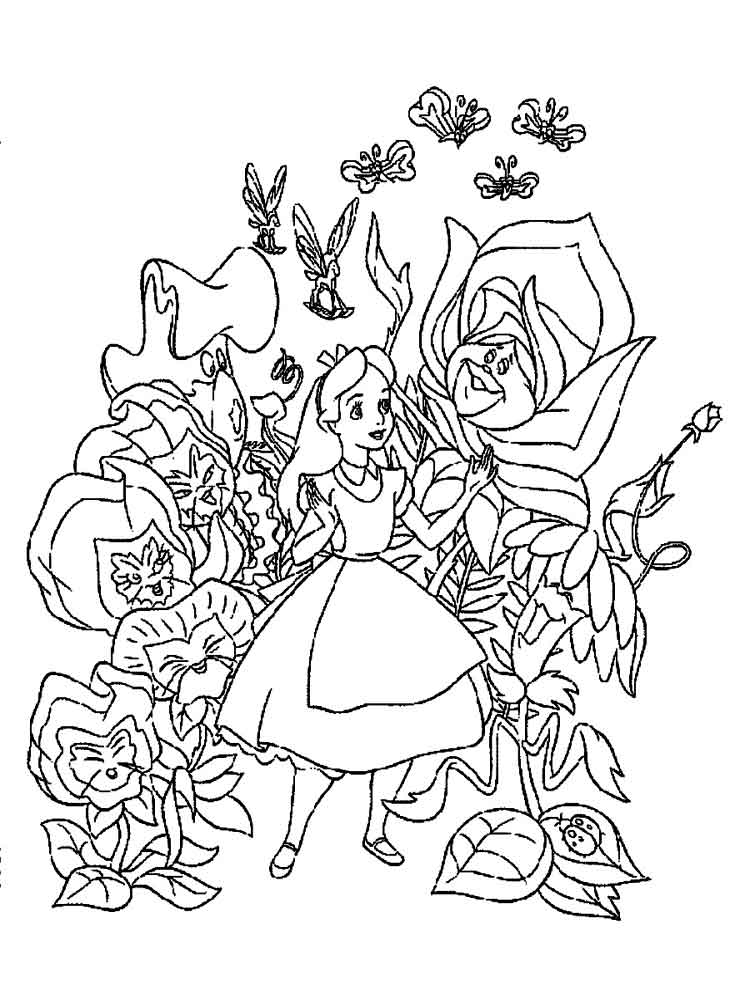 Imprimir desenho Alice no país das maravilhas