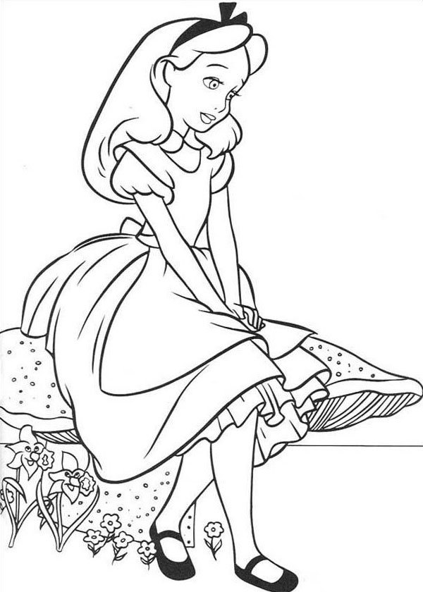 Imprimir desenho Alice no país das maravilhas