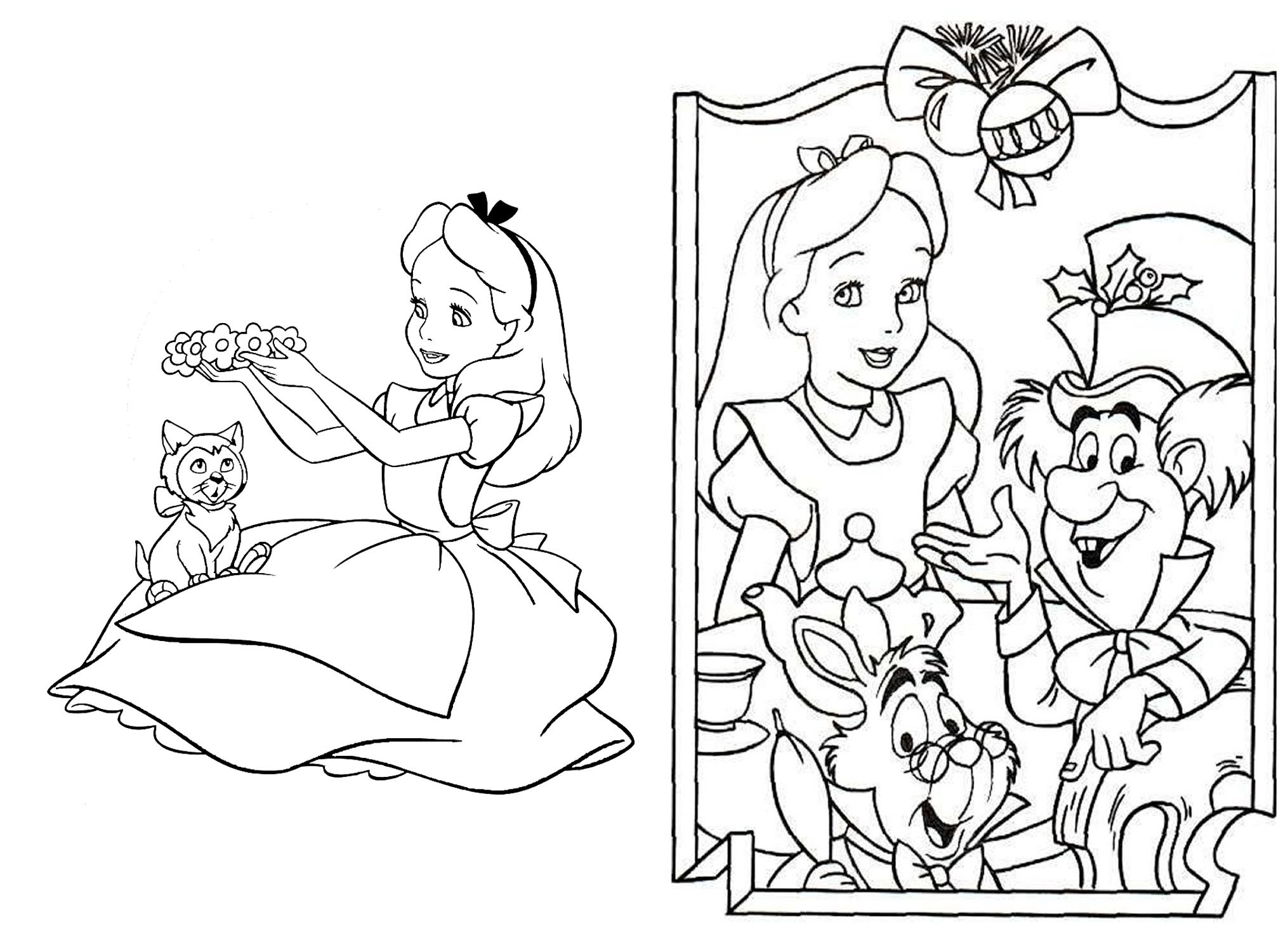 Desenhos do nome Alice para imprimir e colorir com as crianças