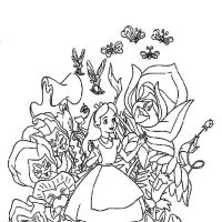 Desenhos para colorir de Alice no país das maravilhas