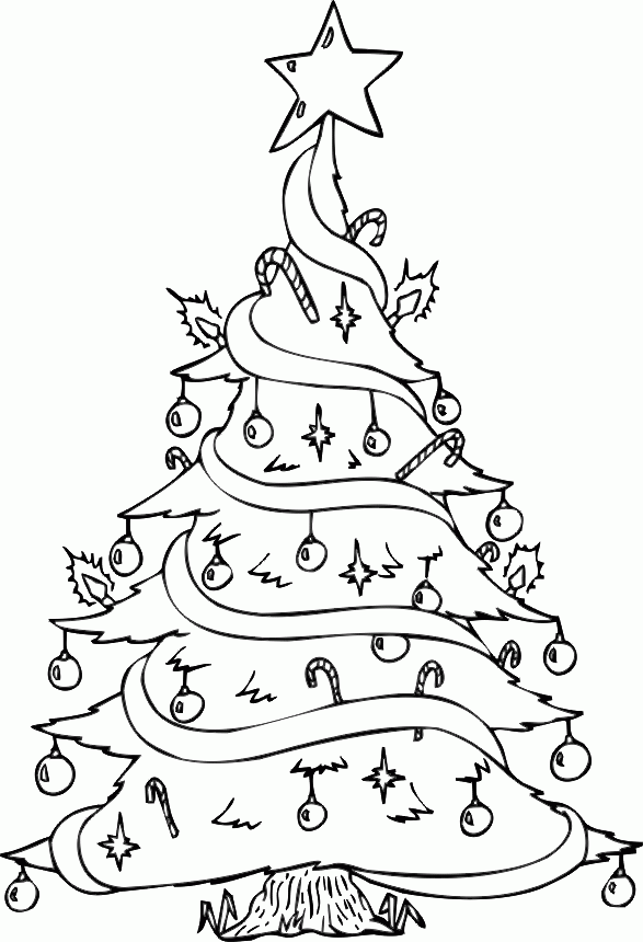 Imprimir desenho Arvore de Natal