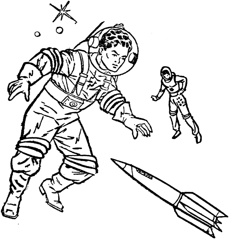 Imprimir desenho Astronautas