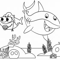 Desenhos para colorir de Baby Shark