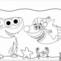 Desenhos para colorir de Baby Shark