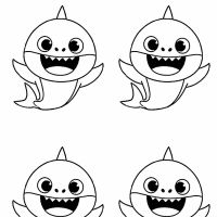 Desenhos de Baby Shark para Imprimir e Colorir