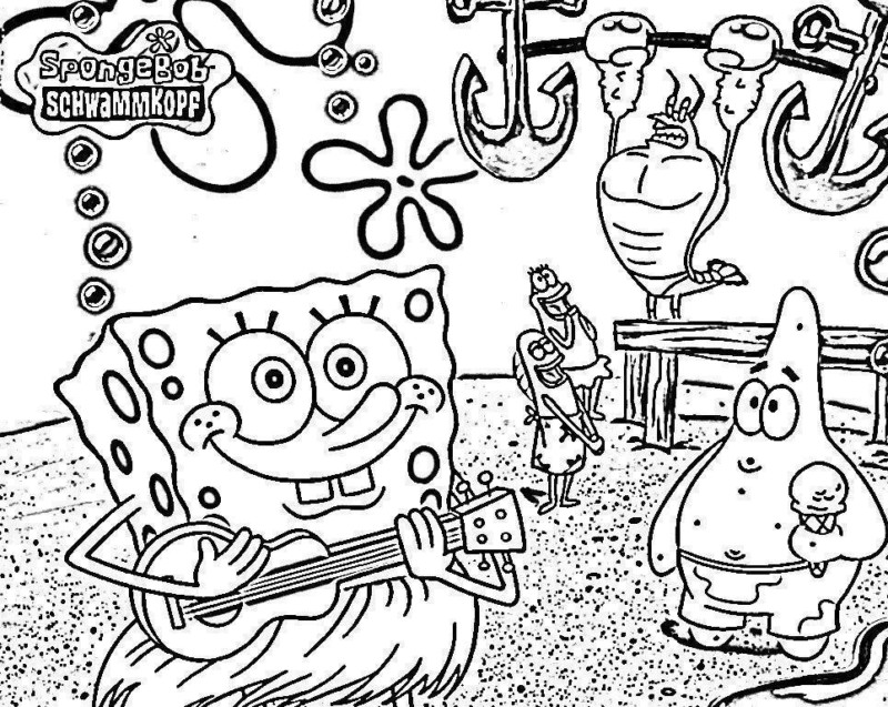 Imprimir desenho Bob Esponja