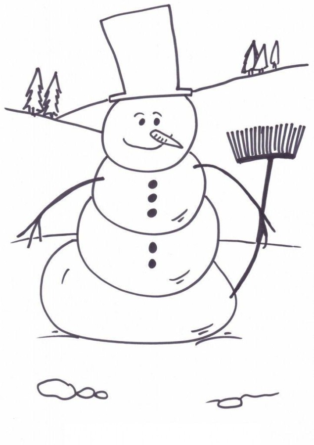 Imprimir desenho Bonecos de Neve