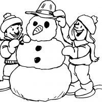 Desenhos para colorir de Bonecos de Neve