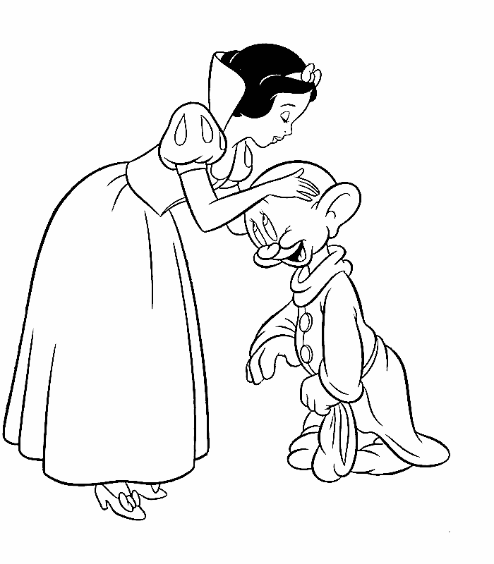 Desenhos da Branca de Neve para colorir e imprimir