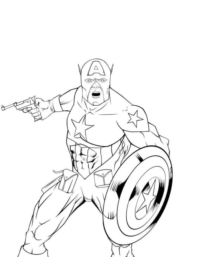 Imprimir desenho Capitão América