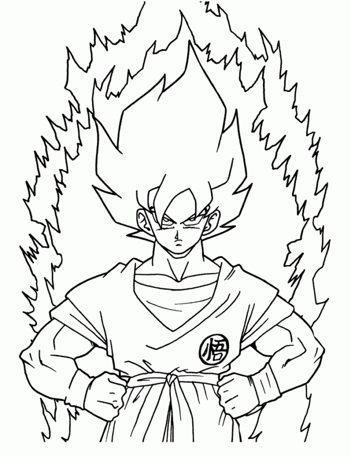 Pintar Desenho Goku Dragon Ball Z