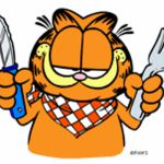 Desenho colorido Garfield
