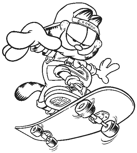 Imprimir desenho Garfield