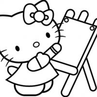 Hello Kitty como desenhar e colorir 