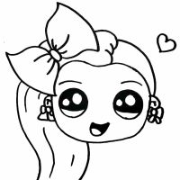 Desenho para colorir kawaii