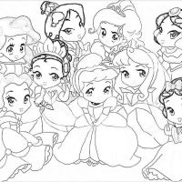8 Desenhos para colorir de princesa kawaii
