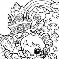 Desenhos para colorir de  princesa kawaii