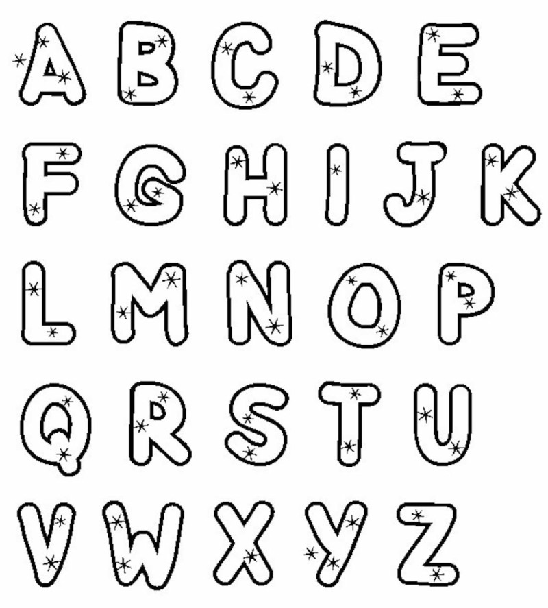 Imprimir desenho Letras Alfabeto