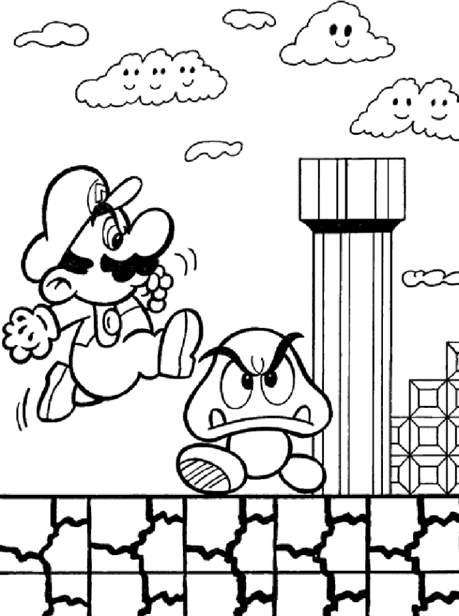 Imprimir desenho Mario Bros