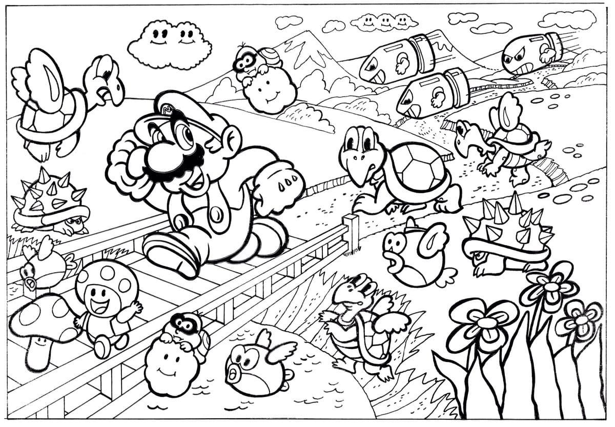 Imprimir desenho Mario Bros