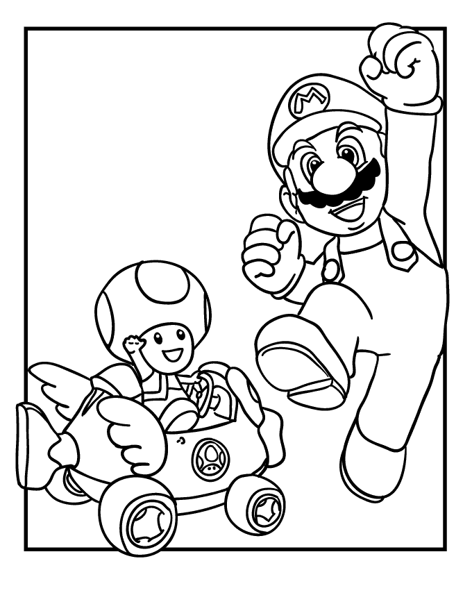 Desenhos do Mario para Imprimir e Colorir