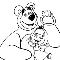 Desenhos para colorir de Masha e o Urso