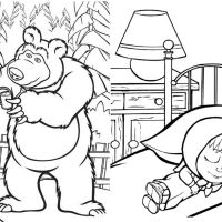 Desenhos para colorir de Masha e o Urso