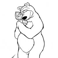 Desenhos para colorir de Masha e o Urso