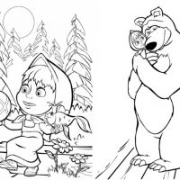 Desenhos para colorir de Masha e o Urso