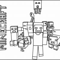 10 Desenhos de Bonecos LEGO Minecraft para Imprimir e Colorir!