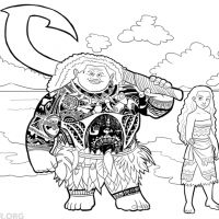 Desenhos para colorir de Moana