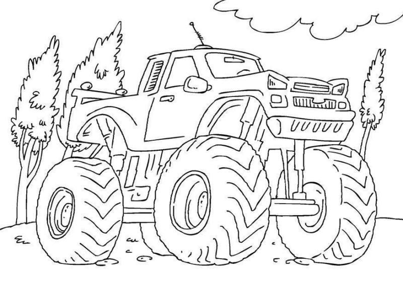 Desenhos de Monster Truck para Imprimir e Colorir