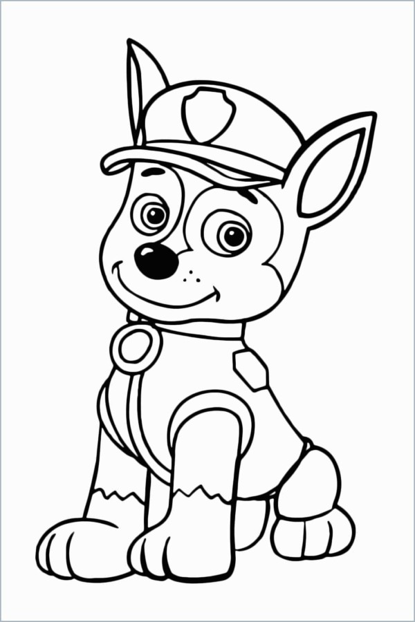 Desenho para Colorir Patrulha Canina - Desenho para Colorir