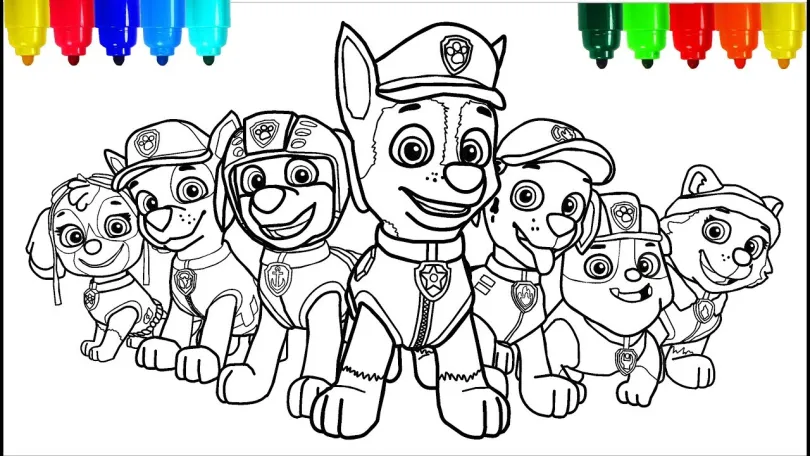 Imprimir desenho Patrulha Canina