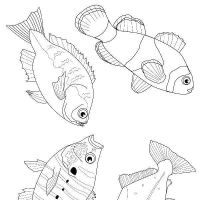 Desenhos para colorir de Peixes