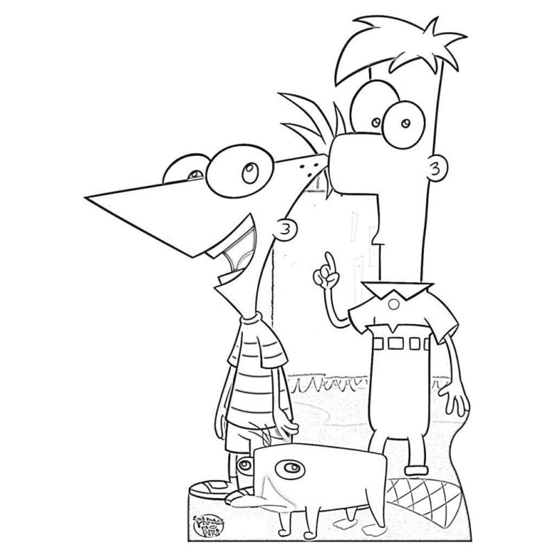 Imprimir desenho Phineas e Ferb