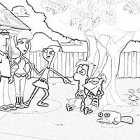 Desenhos para colorir de Phineas e Ferb