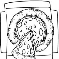 Desenhos para colorir de Pizza