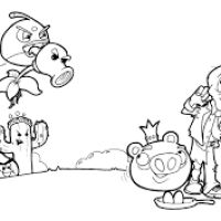 Desenhos para colorir de Plantas vs Zombies