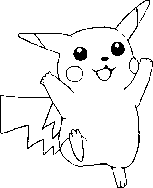 Desenhos para colorir de Pokémon Pretty Pikachu - Desenhos para