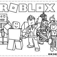 Roblox simples para colorir - Imprimir Desenhos