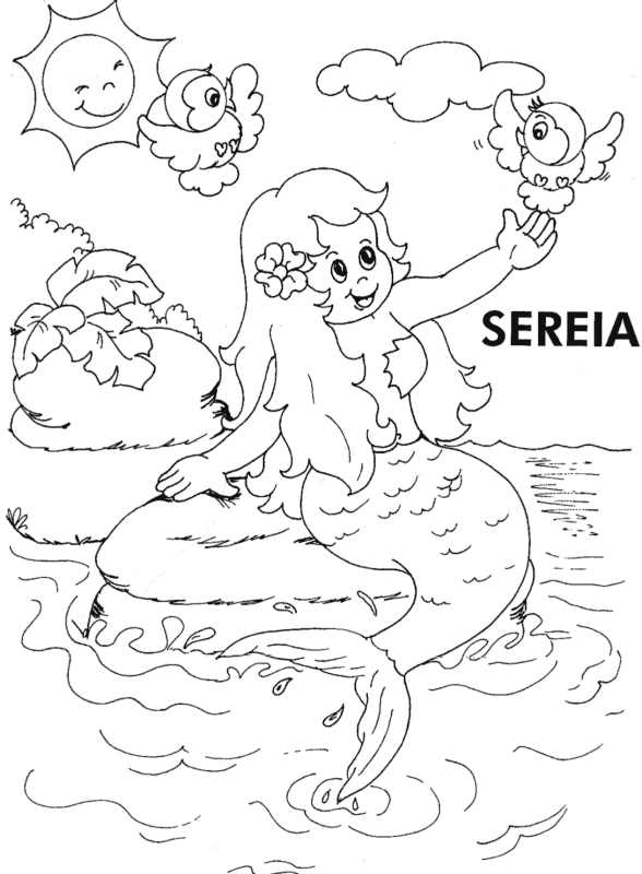 Imprimir desenho Sereia