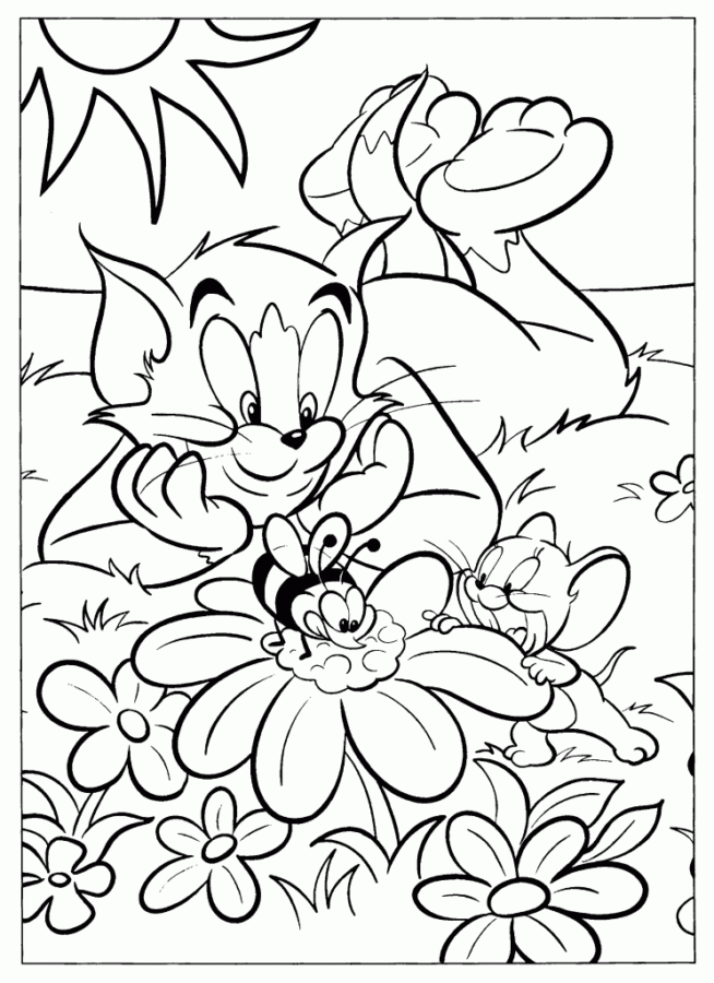 Imprimir desenho Tom e Jerry