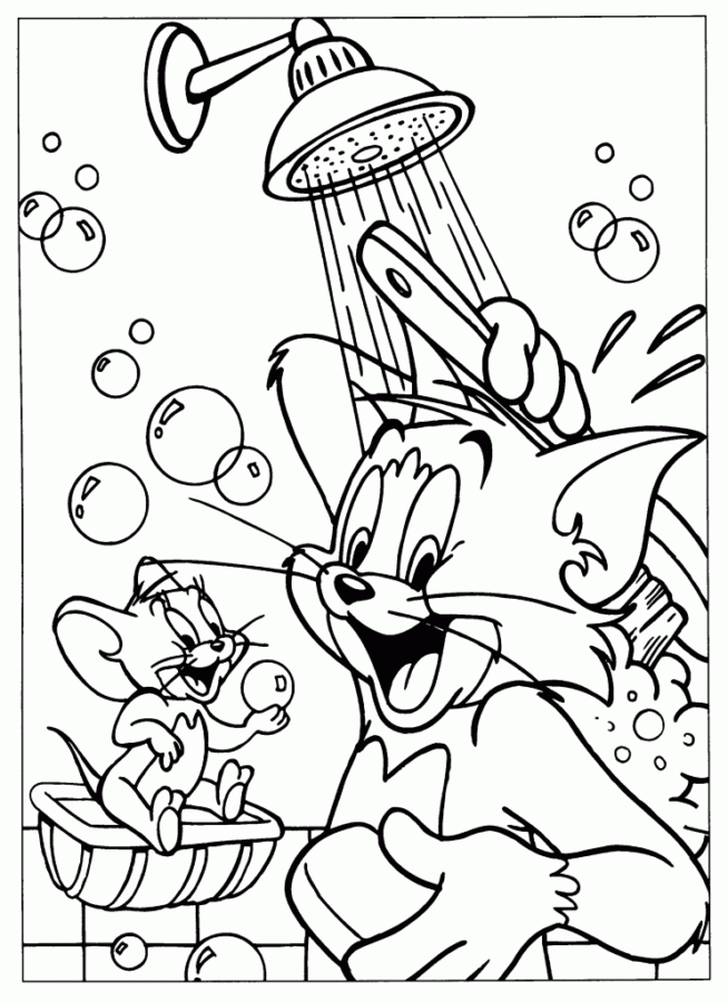 Imprimir desenho Tom e Jerry
