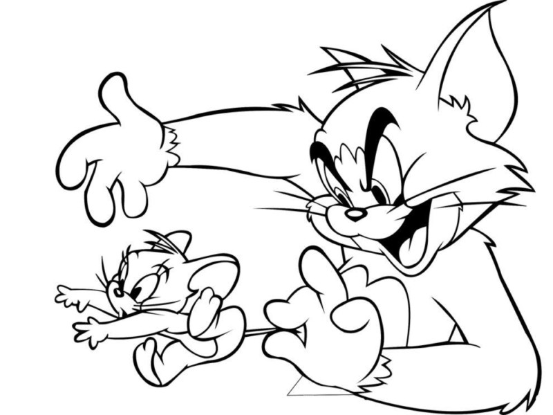 Imprimir desenho Tom e Jerry