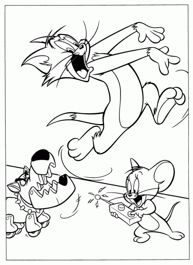 Imprimir desenho Tom e Jerry