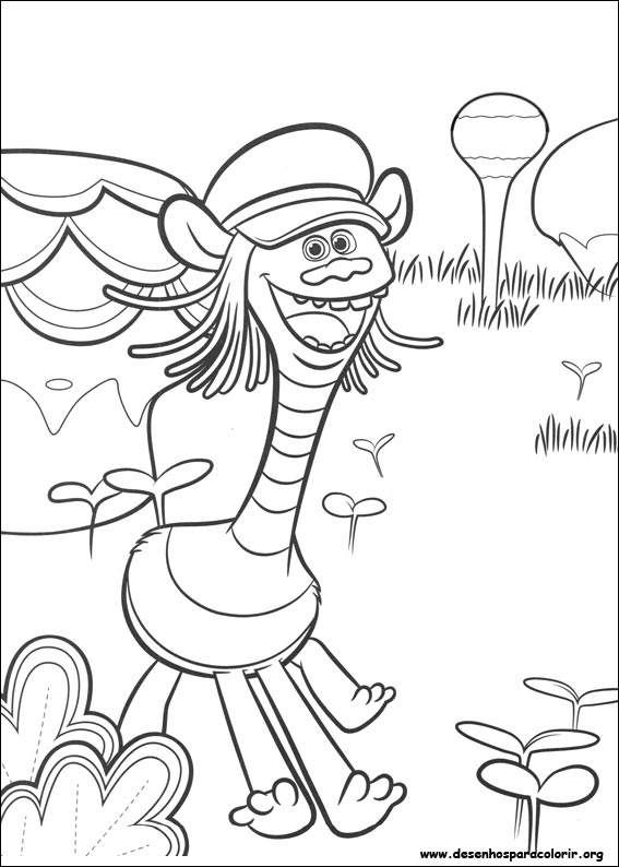 Desenhos do Trolls para colorir